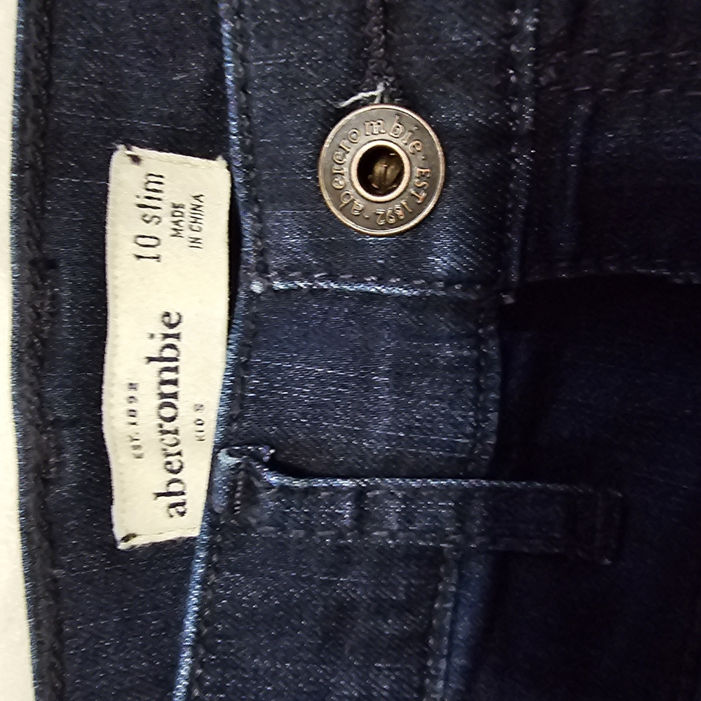 Abercrombie Kids Blue Jeans 10 Slim NWT - Picture 4 of 5